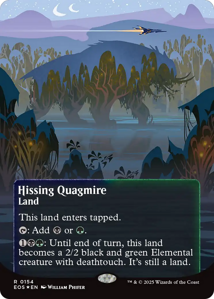 Hissing Quagmire (0154) (Borderless) (Galaxy Foil) [Edge of Eternities: Stellar Sights] - Destination Retro