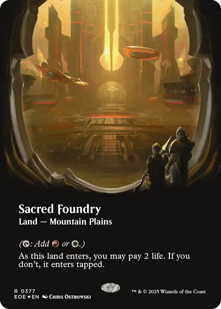 Sacred Foundry (Borderless) (Galaxy Foil) [Edge of Eternities] - Destination Retro