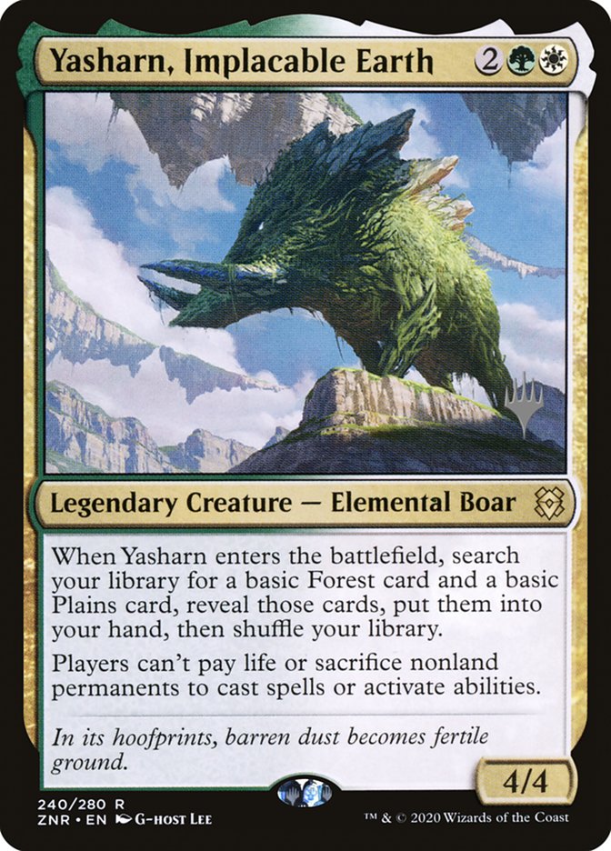 Yasharn, Implacable Earth (Promo Pack) [Zendikar Rising Promos] - Destination Retro
