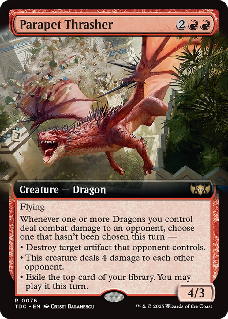 Parapet Thrasher (Extended Art) [Tarkir: Dragonstorm Commander] - Destination Retro