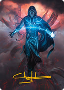 Jace, the Perfected Mind Art Card (Gold-Stamped Signature) [Phyrexia: All Will Be One Art Series] - Destination Retro