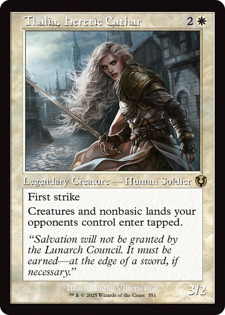 Thalia, Heretic Cathar (Retro Frame) [Innistrad Remastered] - Destination Retro