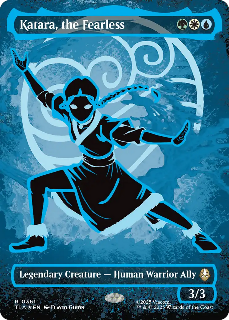 Katara, the Fearless (Borderless) (Neon Ink Foil) [Avatar: The Last Airbender] - Destination Retro