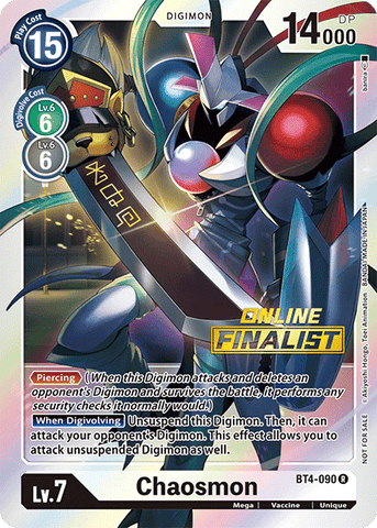 Chaosmon [BT4-090] (Online Finalist) [Great Legend Promos] - Destination Retro