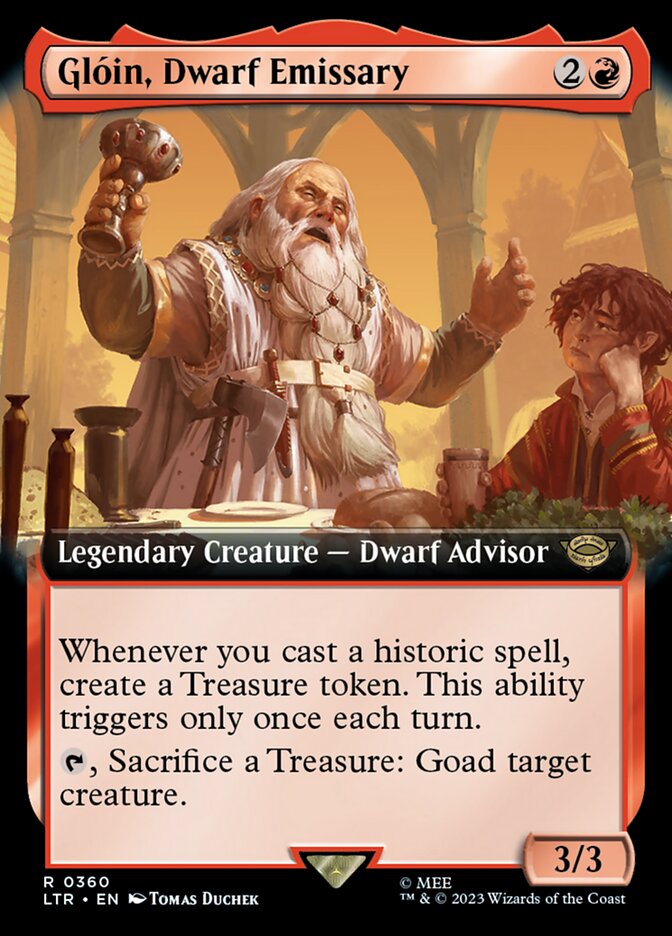 Gloin, Dwarf Emissary (Extended Art) [The Lord of the Rings: Tales of Middle-Earth] - Destination Retro