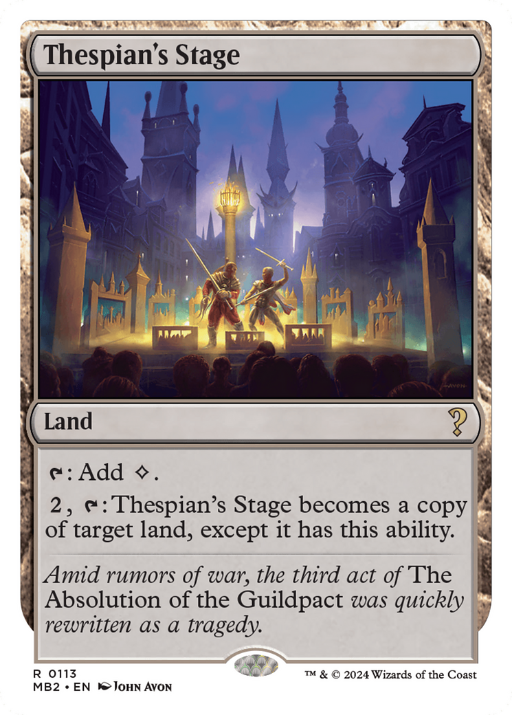 Thespian's Stage (White Border) [Mystery Booster 2] - Destination Retro