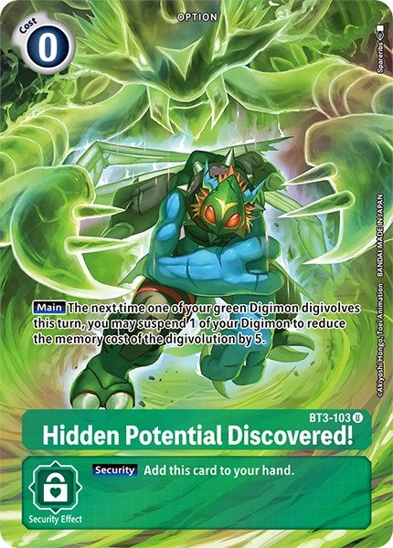 Hidden Potential Discovered! [BT3-103] (Alternate Art) [Dimensional Phase] - Destination Retro