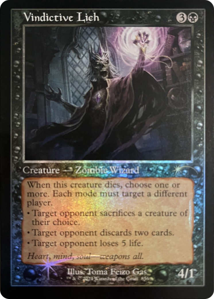 Vindictive Lich (Retro Frame) [Secret Lair Drop Series] - Destination Retro