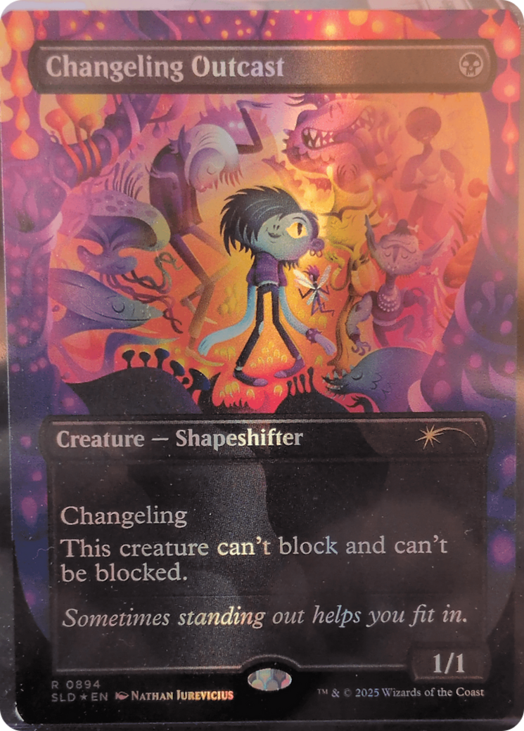 Changeling Outcast (Rainbow Foil) [Secret Lair Drop Series] - Destination Retro
