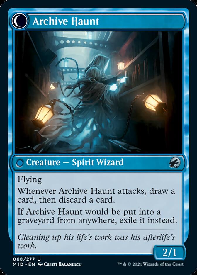 Overwhelmed Archivist // Archive Haunt [Innistrad: Midnight Hunt] - Destination Retro