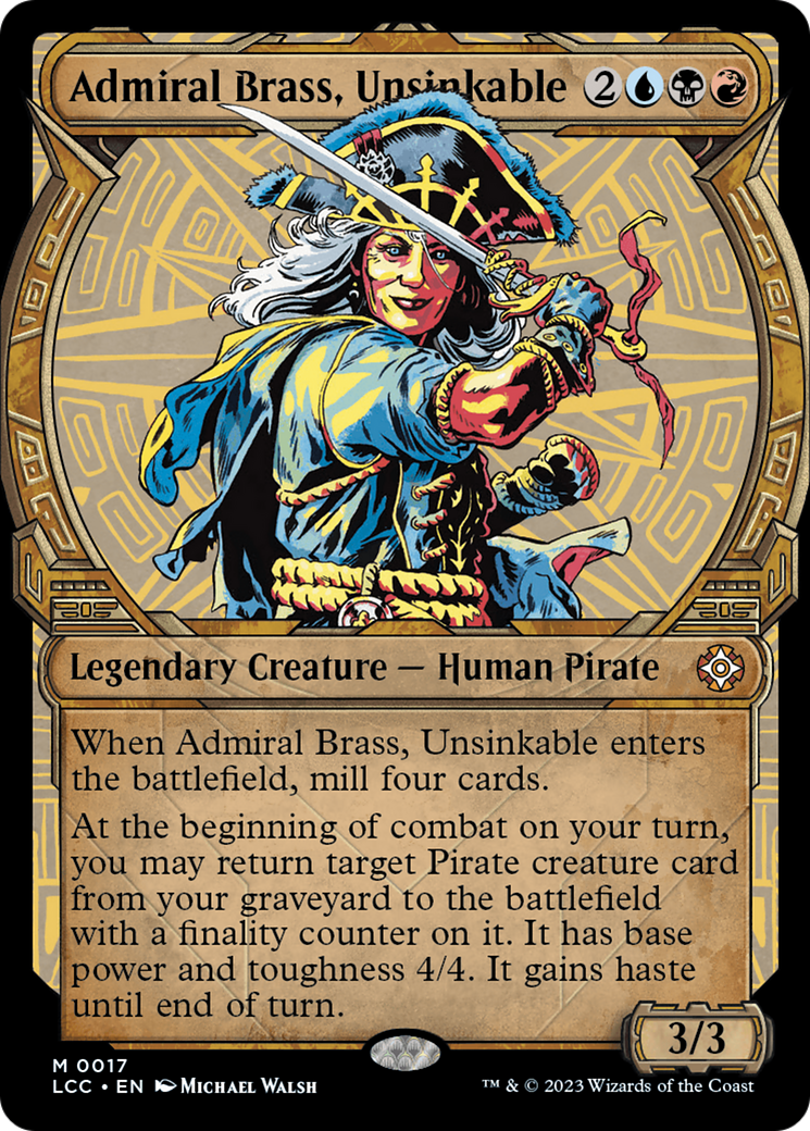 Admiral Brass, Unsinkable (Showcase) [The Lost Caverns of Ixalan Commander] - Destination Retro