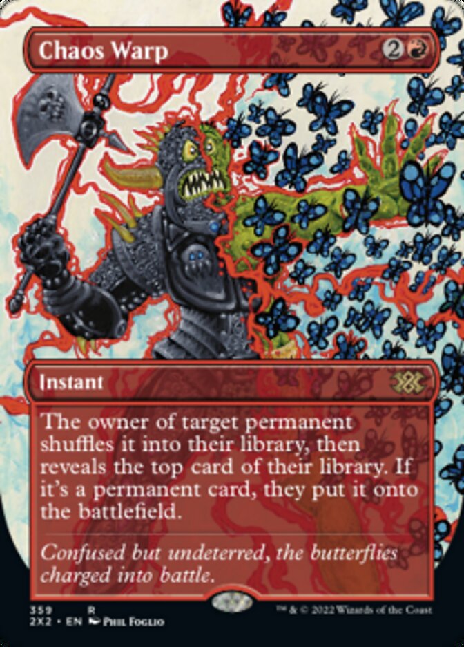 Chaos Warp (Borderless Alternate Art) [Double Masters 2022] - Destination Retro