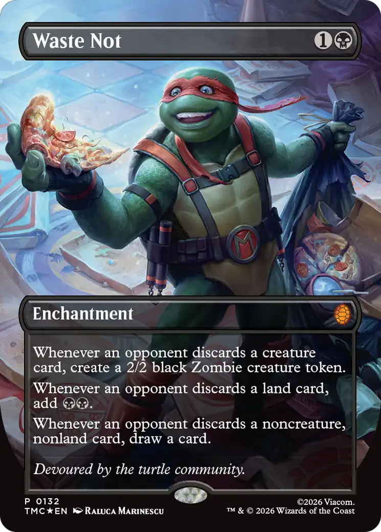 Waste Not (Borderless) [Teenage Mutant Ninja Turtles Promos] - Destination Retro
