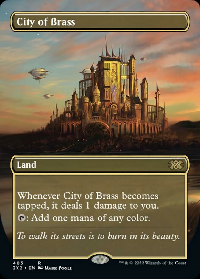 City of Brass (Borderless Alternate Art) [Double Masters 2022] - Destination Retro