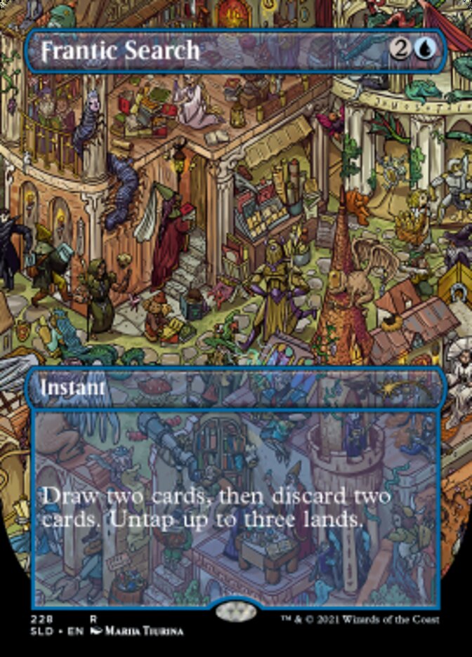 Frantic Search (Borderless) [Secret Lair Drop Series] - Destination Retro