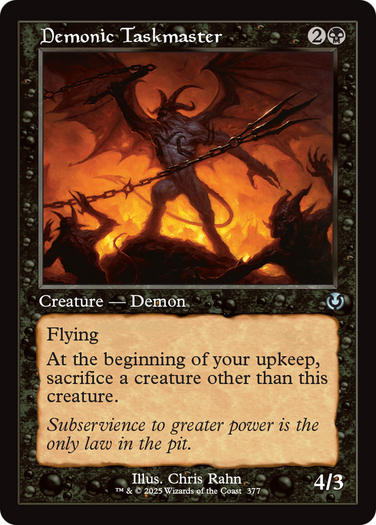 Demonic Taskmaster (Retro Frame) [Innistrad Remastered] - Destination Retro