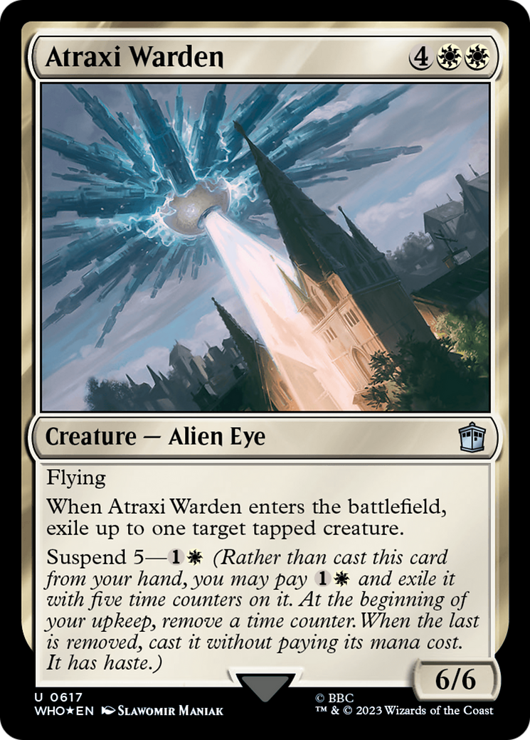 Atraxi Warden (Surge Foil) [Doctor Who] - Destination Retro