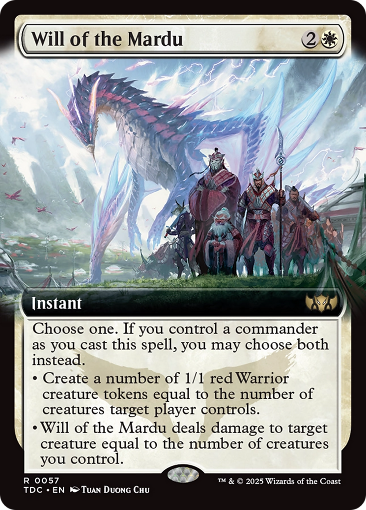 Will of the Mardu (Extended Art) [Tarkir: Dragonstorm Commander] - Destination Retro