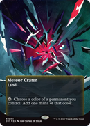 Meteor Crater (0161) (Borderless) (Galaxy Foil) [Edge of Eternities: Stellar Sights] - Destination Retro