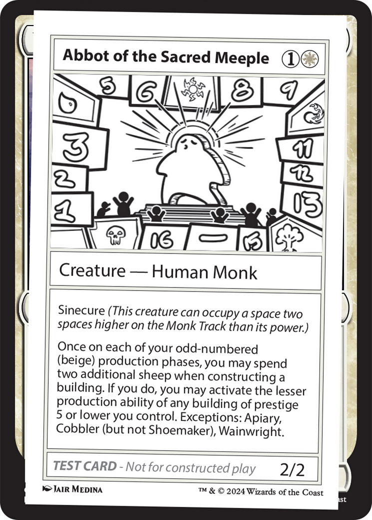 Abbot of the Sacred Meeple [Mystery Booster 2 Playtest Cards] - Destination Retro
