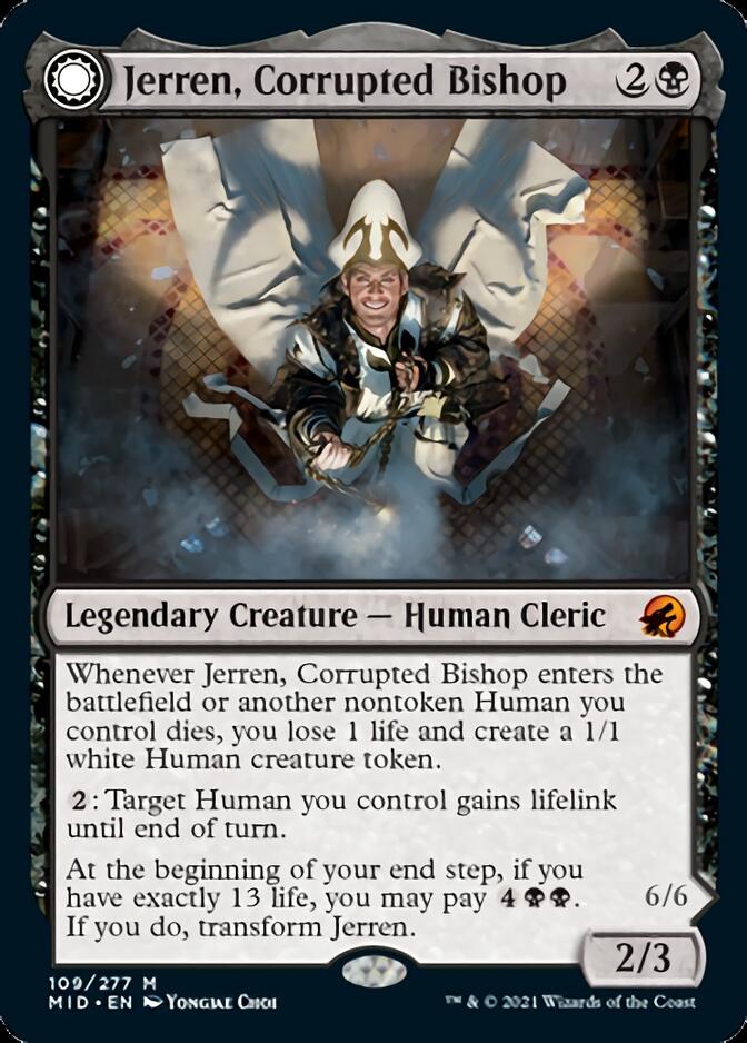 Jerren, Corrupted Bishop // Ormendahl, the Corrupted [Innistrad: Midnight Hunt] - Destination Retro