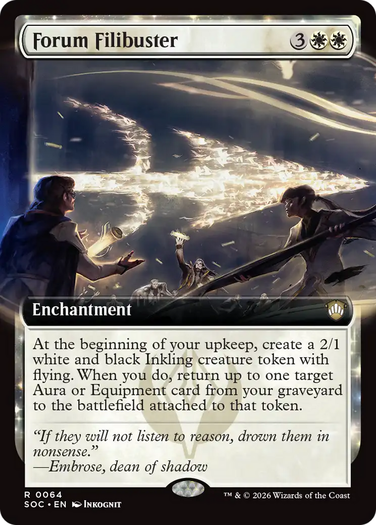 Forum Filibuster (Extended Art) [Secrets of Strixhaven Commander] - Destination Retro