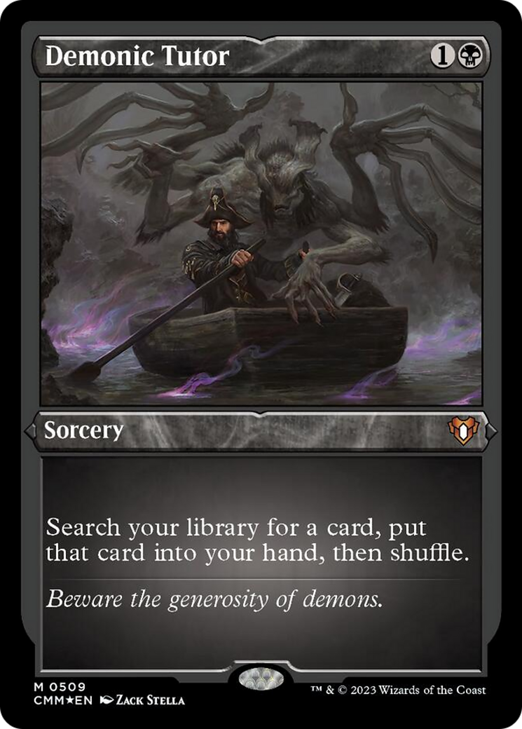 Demonic Tutor (Foil Etched) [Commander Masters] - Destination Retro