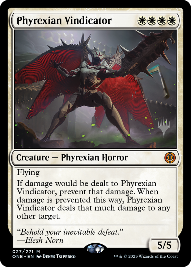 Phyrexian Vindicator (Promo Pack) [Phyrexia: All Will Be One Promos] - Destination Retro