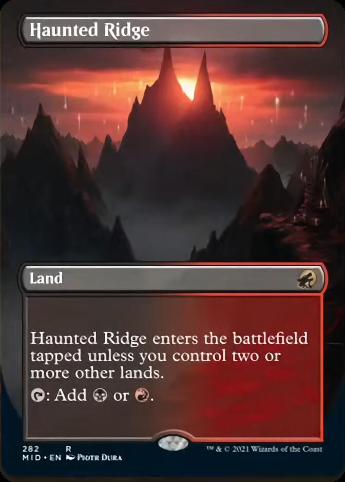 Haunted Ridge (Borderless Alternate Art) [Innistrad: Midnight Hunt] - Destination Retro