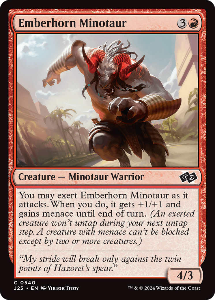 Emberhorn Minotaur [Foundations Jumpstart] - Destination Retro