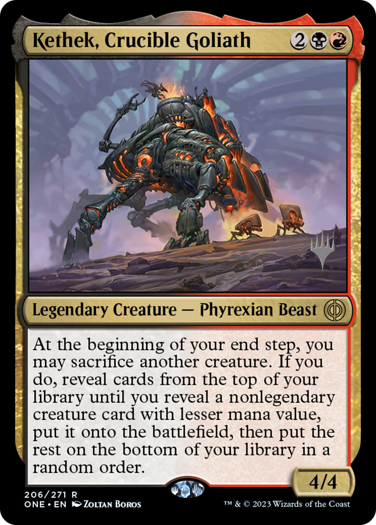 Kethek, Crucible Goliath (Promo Pack) [Phyrexia: All Will Be One Promos] - Destination Retro