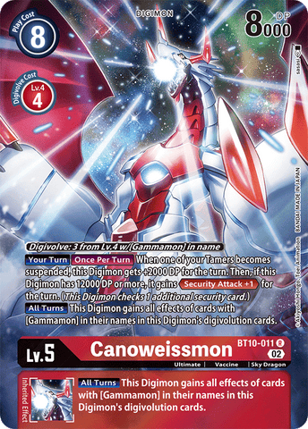 Canoweissmon [BT10-011] (Alternate Art) [Xros Encounter] - Destination Retro