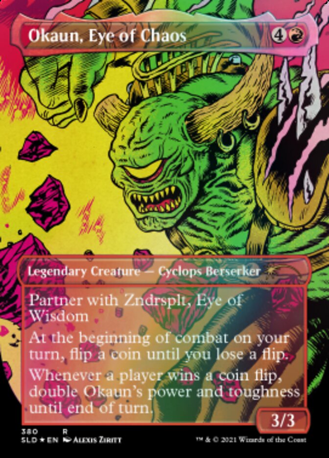 Okaun, Eye of Chaos // Okaun, Eye of Chaos (Borderless) [Secret Lair Drop Series] - Destination Retro