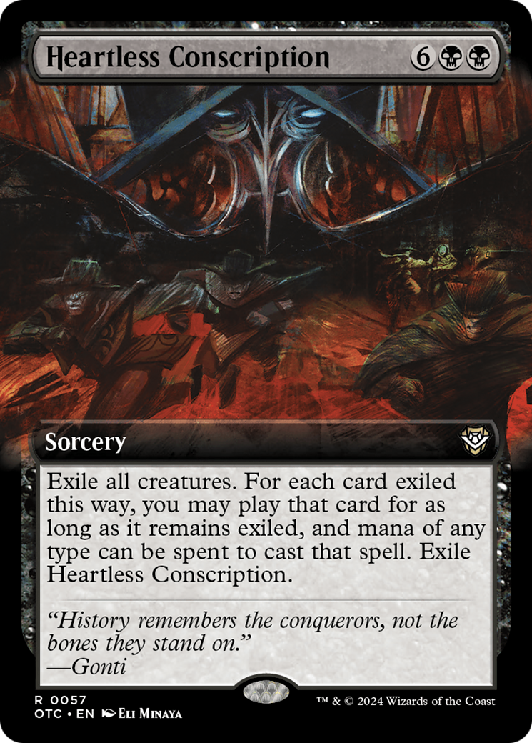 Heartless Conscription (Extended Art) [Outlaws of Thunder Junction Commander] - Destination Retro