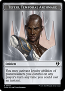 Clue // Emblem - Teferi, Temporal Archmage Double-Sided Token [Commander Masters Tokens] - Destination Retro