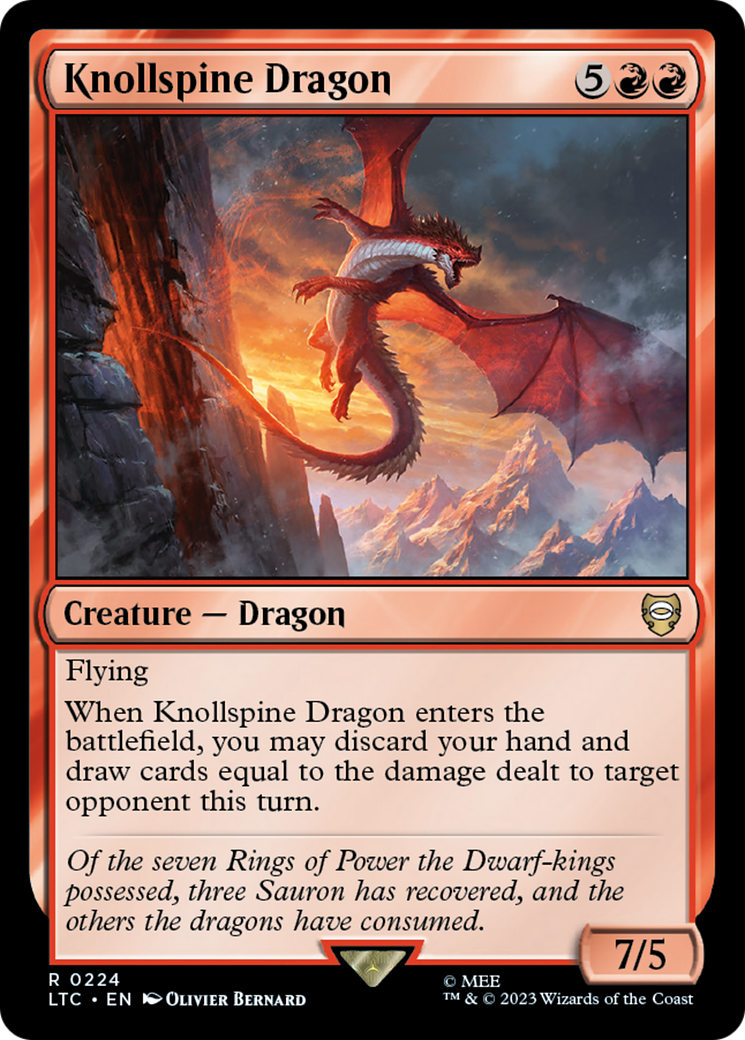 Knollspine Dragon [The Lord of the Rings: Tales of Middle-Earth Commander] - Destination Retro