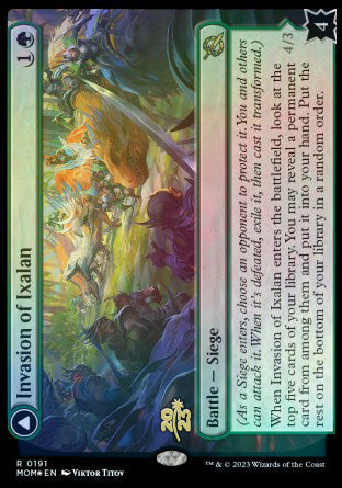 Invasion of Ixalan // Belligerent Regisaur [March of the Machine Prerelease Promos] - Destination Retro