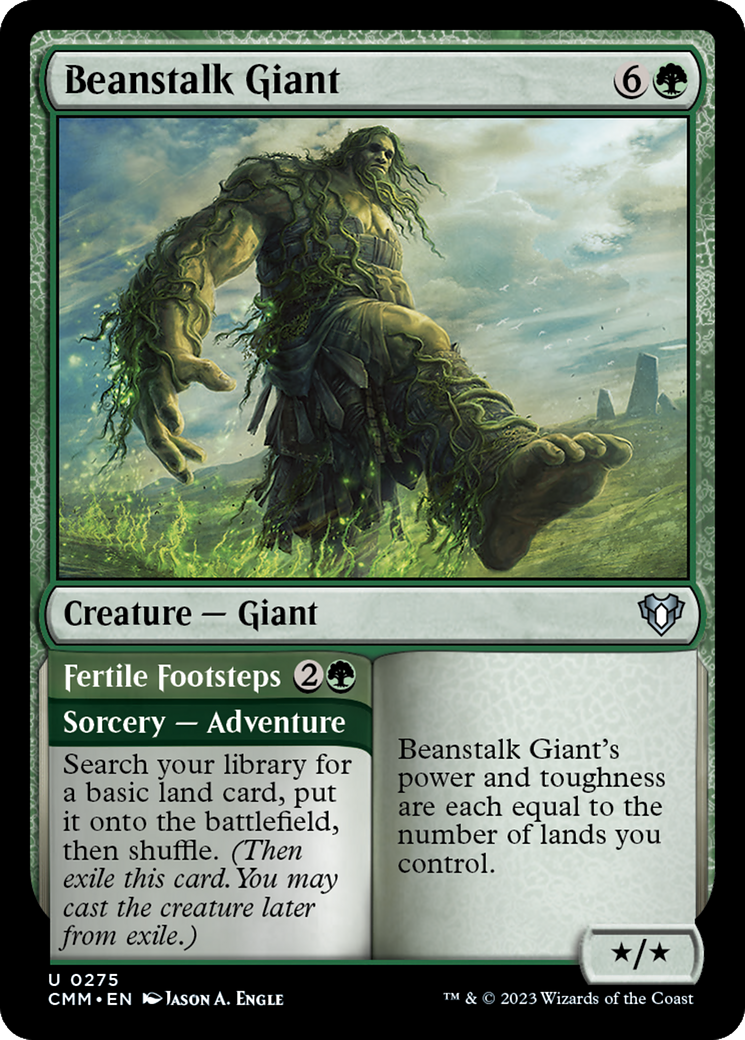 Beanstalk Giant // Fertile Footsteps [Commander Masters] - Destination Retro