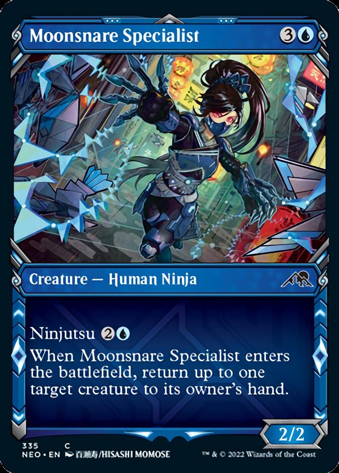 Moonsnare Specialist (Showcase Ninja) [Kamigawa: Neon Dynasty] - Destination Retro
