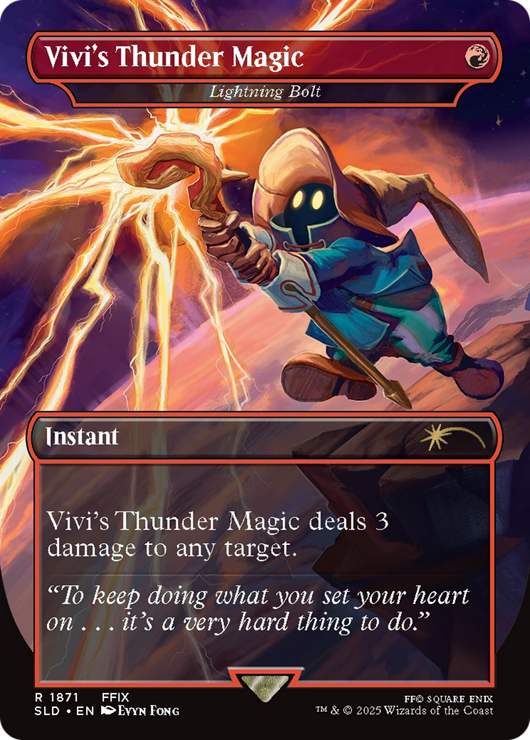 Vivi's Thunder Magic - Lightning Bolt [Secret Lair Drop Series] - Destination Retro