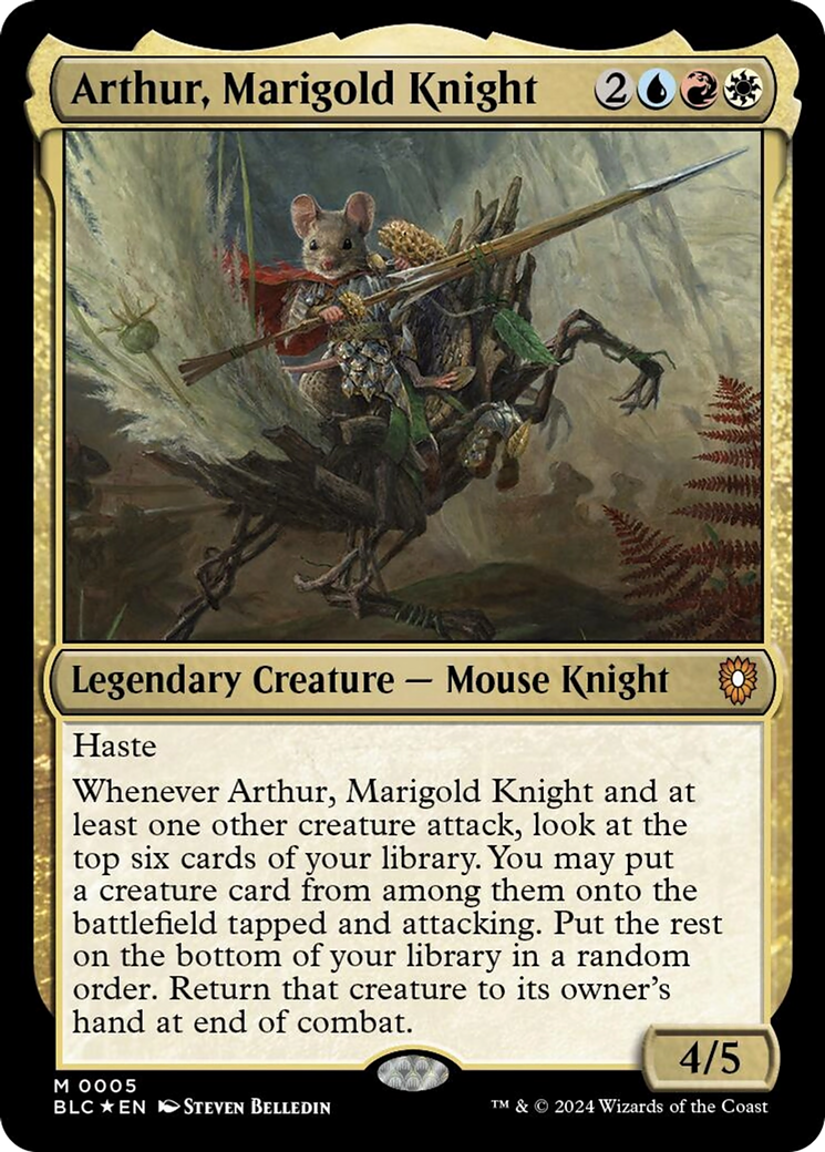 Arthur, Marigold Knight [Bloomburrow Commander] - Destination Retro
