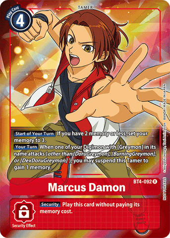 Marcus Damon [BT4-092] (Buy-A-Box Promo) [Great Legend Promos] - Destination Retro