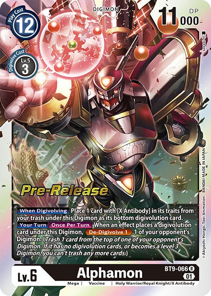 Alphamon [BT9-066] [X Record Pre-Release Promos] - Destination Retro