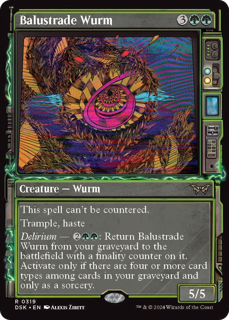 Balustrade Wurm (Showcase) [Duskmourn: House of Horror] - Destination Retro