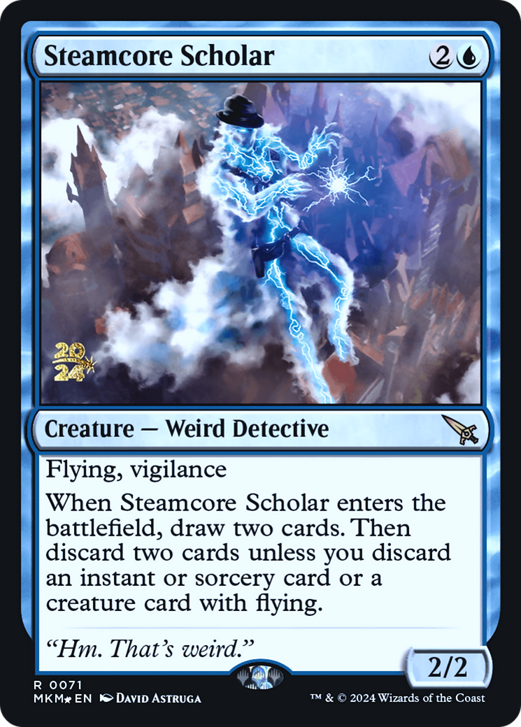 Steamcore Scholar [Murders at Karlov Manor Prerelease Promos] - Destination Retro
