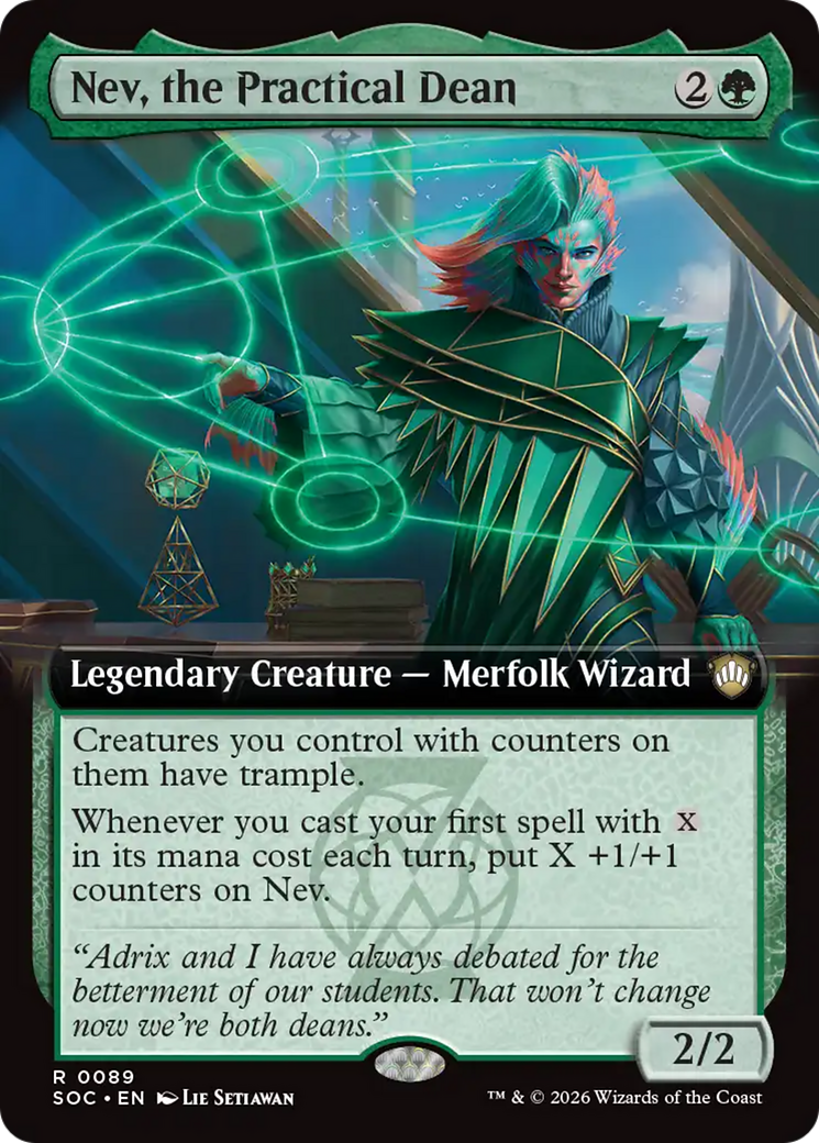 Nev, the Practical Dean (Extended Art) [Secrets of Strixhaven Commander] - Destination Retro
