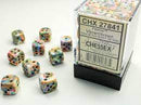 SUPPLIES - DICE - CHX 27841 - FESTIVE 36D6 VIBRANT/BROWN 12MM - Destination Retro