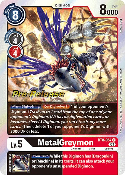 MetalGreymon [BT8-067] [New Awakening Pre-Release Cards] - Destination Retro