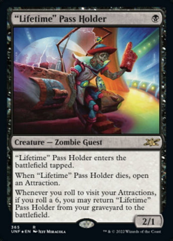 "Lifetime" Pass Holder (Galaxy Foil) [Unfinity] - Destination Retro