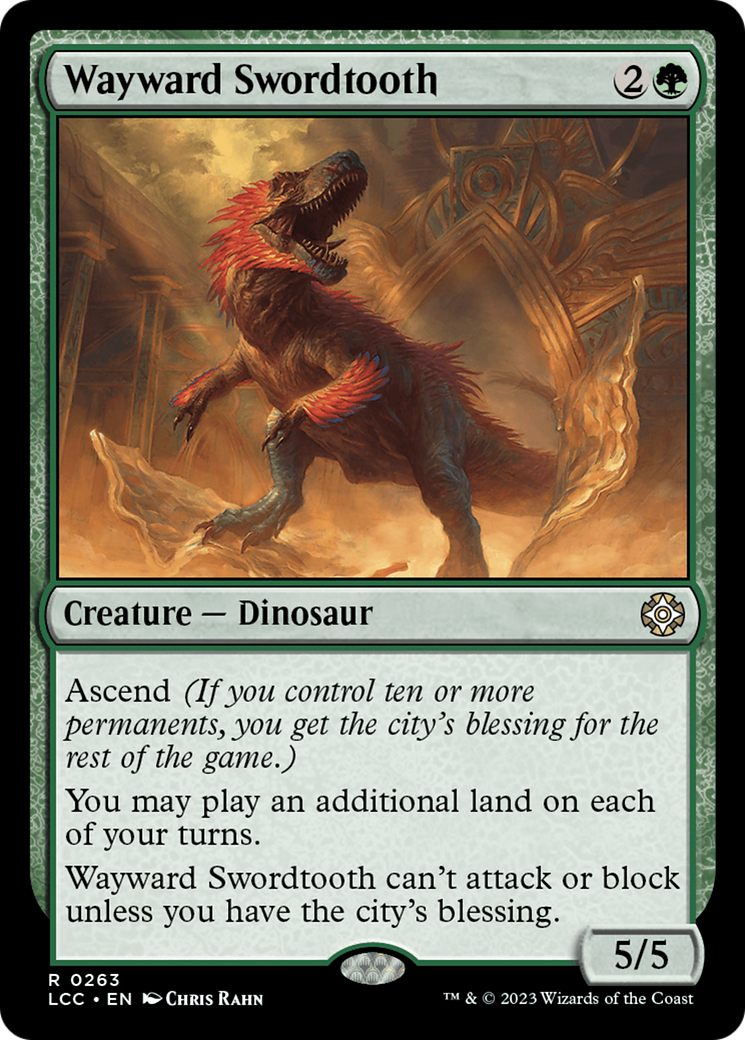 Wayward Swordtooth [The Lost Caverns of Ixalan Commander] - Destination Retro